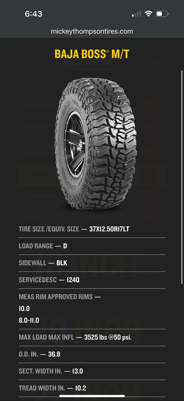 Jeep Gladiator Clearance for 37x12.5s? Non-Rubicon axle width and 17x8.5 0/4.75" BS IMG_6564