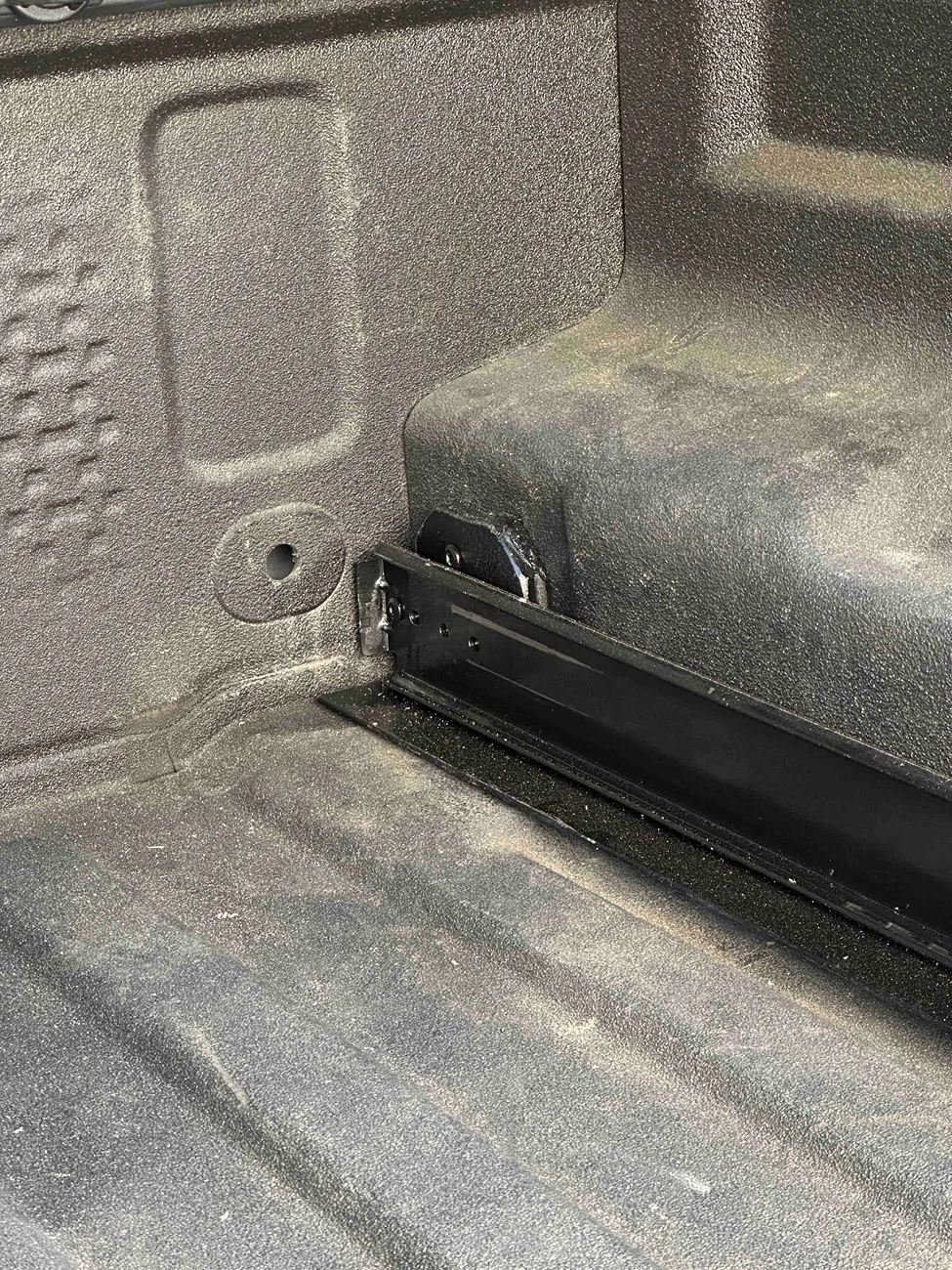 Jeep Gladiator My DIY Cargo Slide Drawer Cargo slide attachment point front right