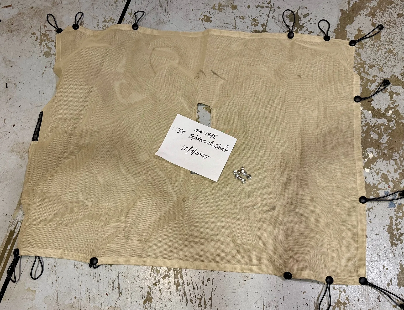 Jeep Gladiator Tan Spiderweb shade for sale - $100 + shipping IMG_3716