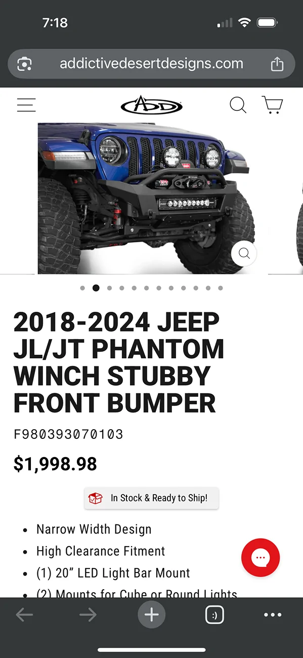 Jeep Gladiator Help me choose a stubby front bumper IMG_6812