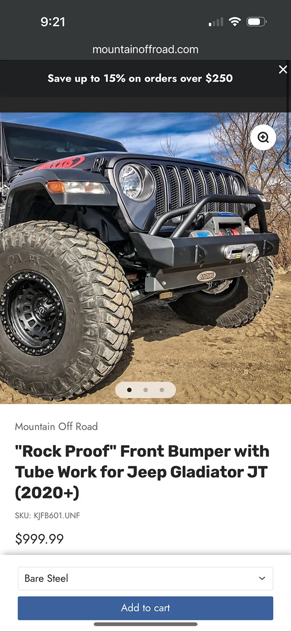 Jeep Gladiator Help me choose a stubby front bumper IMG_7142