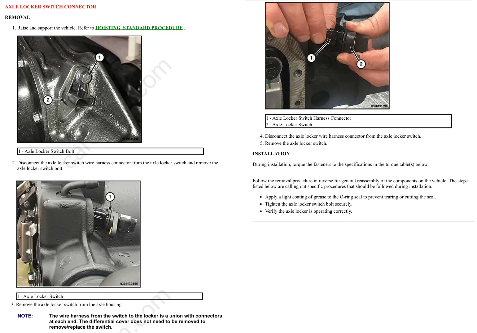Jeep Gladiator Question about leaking rear diff actuator connector locker switch connector r2
