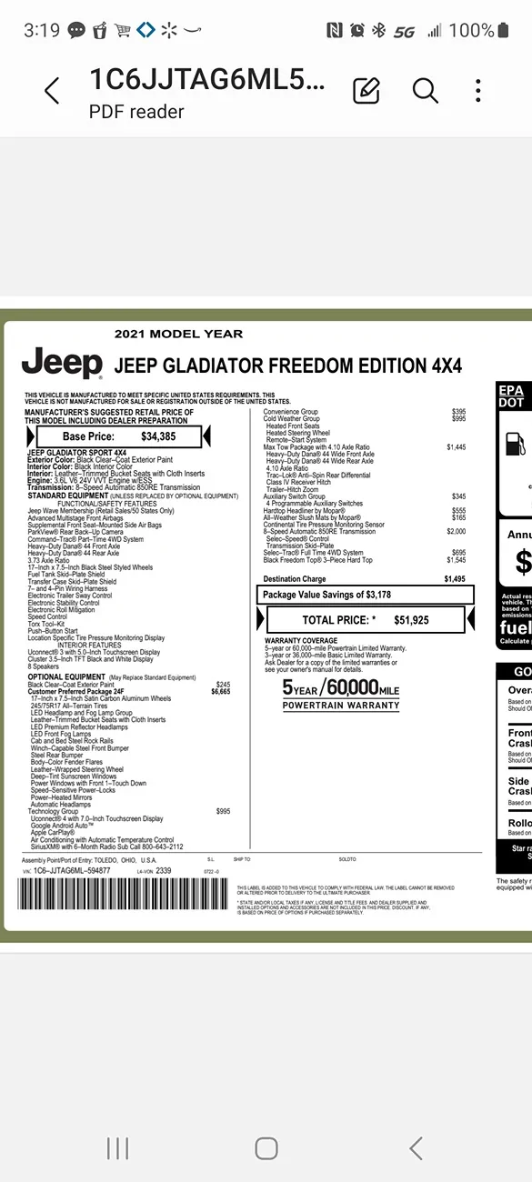 Jeep Gladiator Help with purchase Screenshot_20251013_151942_Samsung Notes