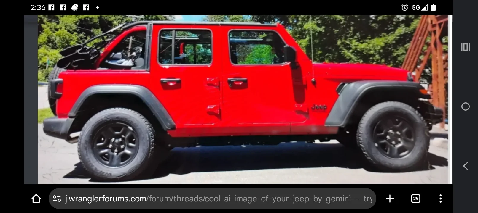 Jeep Gladiator Fun way to make an AI picture of your Jeep - Try This: 1000011728