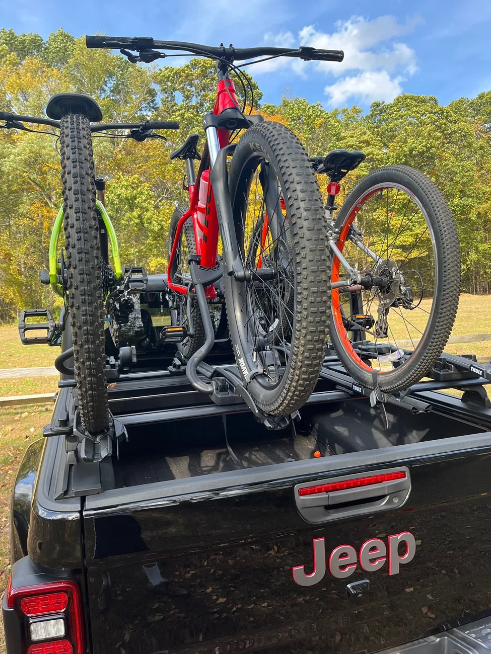 Jeep Gladiator The Gladiator can fit 4 bikes on a bed rack IMG_1089