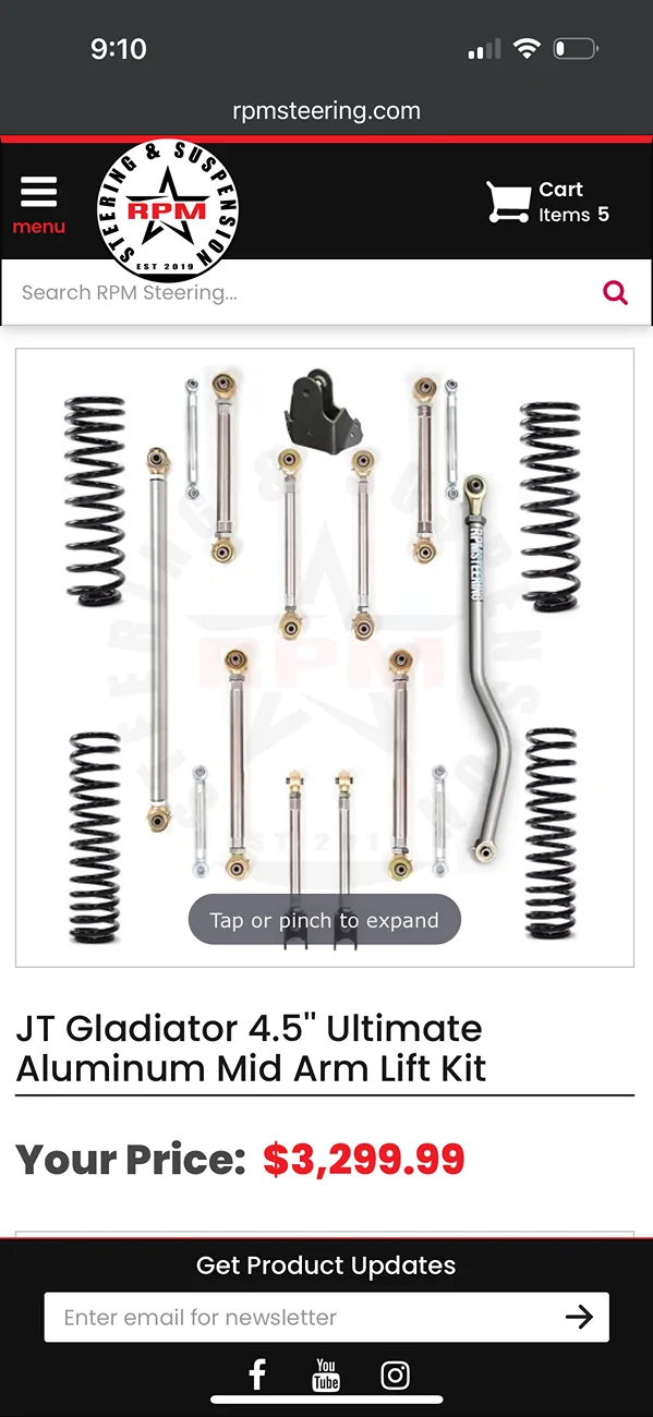 Jeep Gladiator RPM Steering and Suspension lift kits IMG_7782