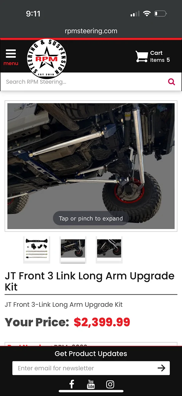 Jeep Gladiator RPM Steering and Suspension lift kits IMG_7783