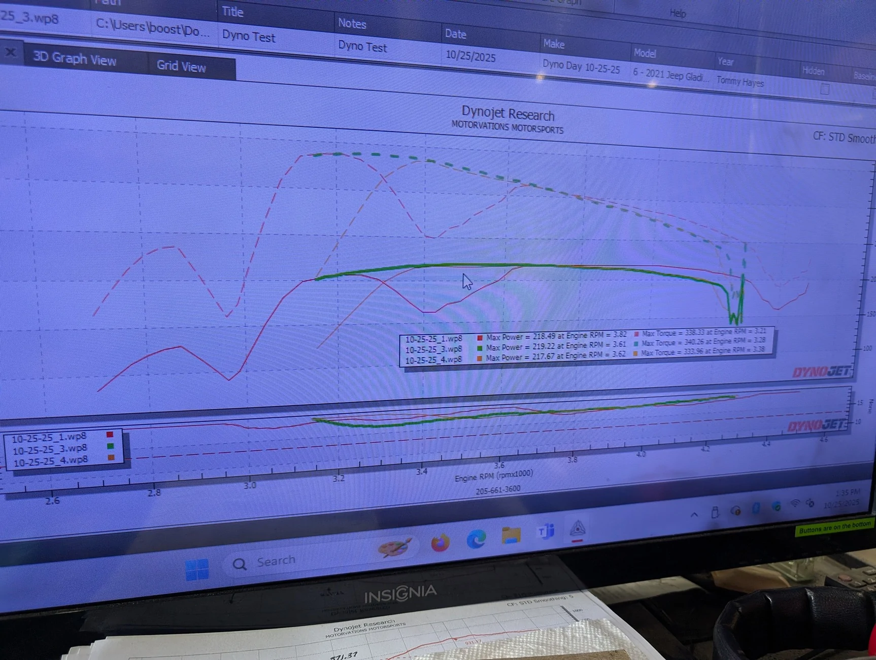 Jeep Gladiator bone stock dyno run PXL_20251025_180758704