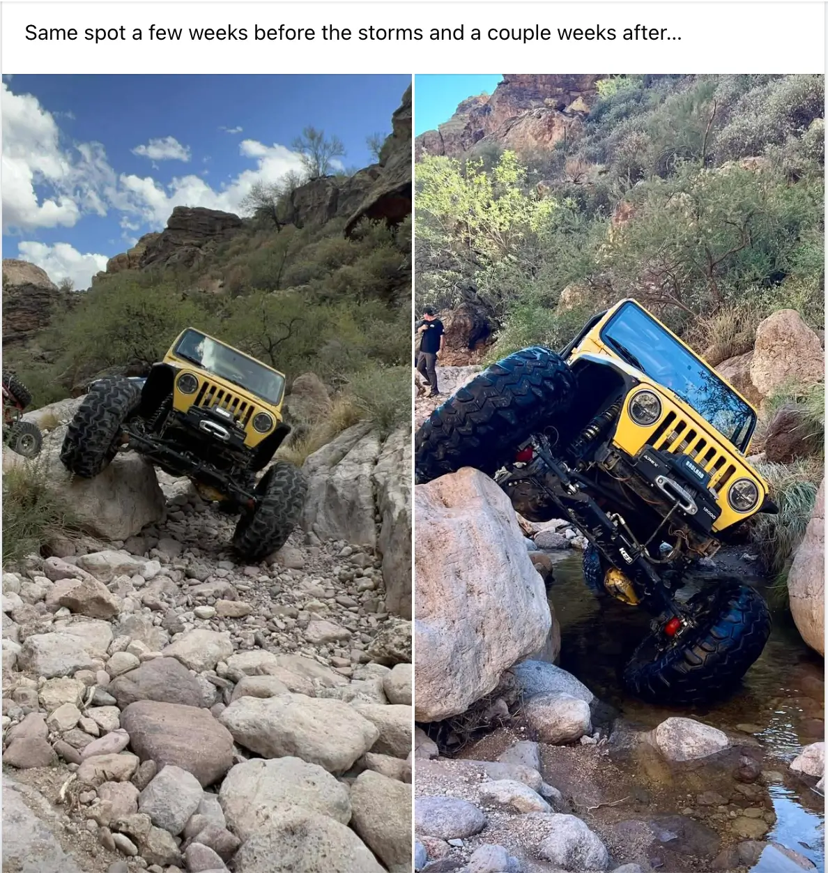 Jeep Gladiator Two Gladiators Destroyed in Moab Flash Flooding Screenshot 2025-10-26 at 11.00.27 AM