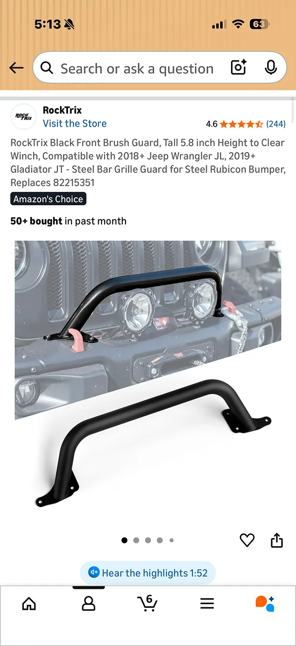 Jeep Gladiator MOPAR steel bumper "winch guard" questions IMG_1042