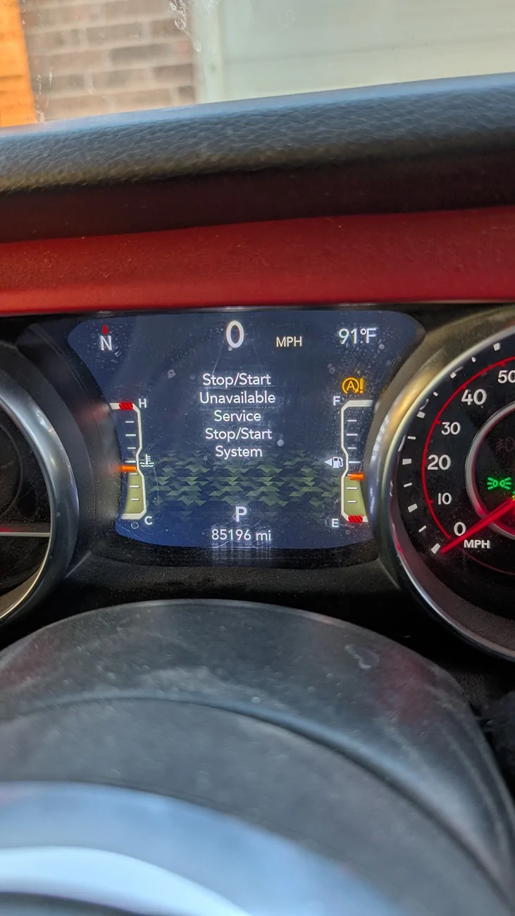 Jeep Gladiator Auto start message will not disappear. 1000004970