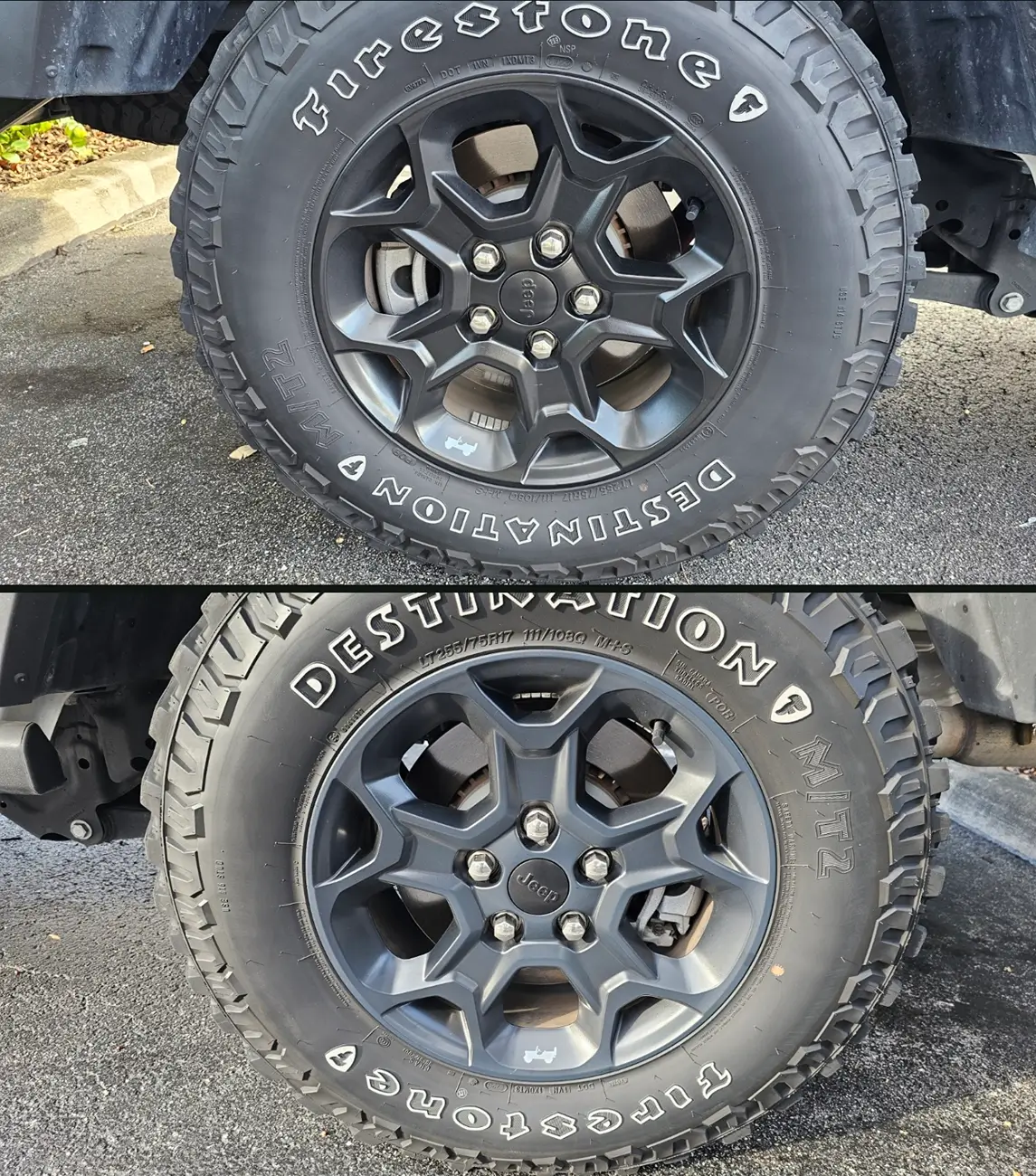 Jeep Gladiator 🤦‍♂️ It took me 2 years of owning this jeep to notice the factory put on 2 different color wheels, and now I can't unsee it. 1000018882