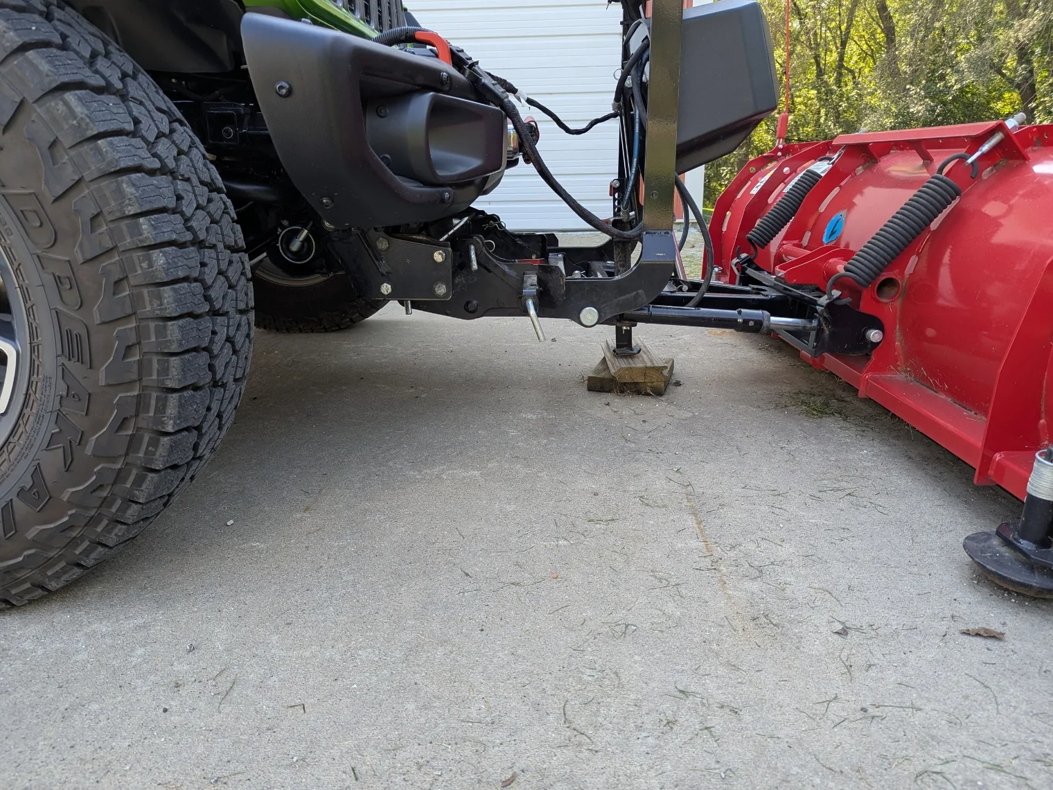 Jeep Gladiator Western Defender snow plow install on a Mojave X PXL_20251002_170646393