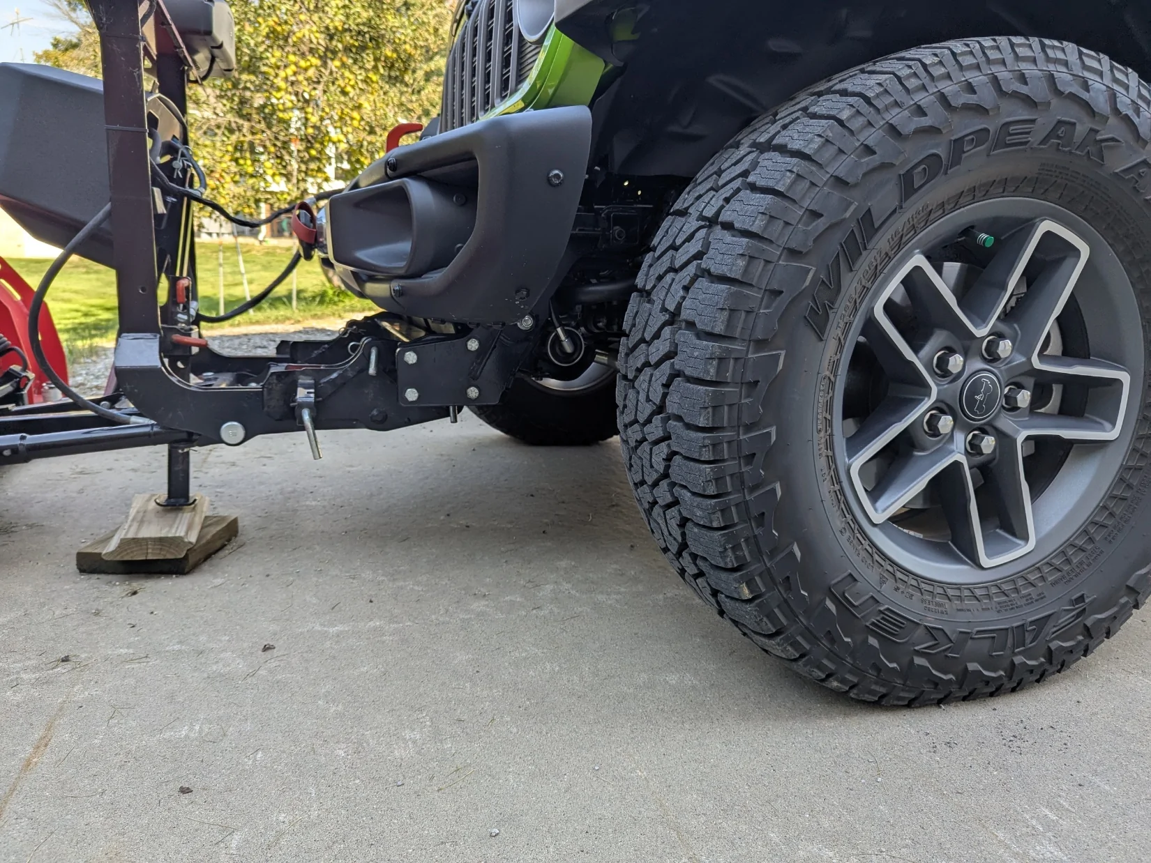 Jeep Gladiator Western Defender snow plow install on a Mojave X PXL_20251002_170628053