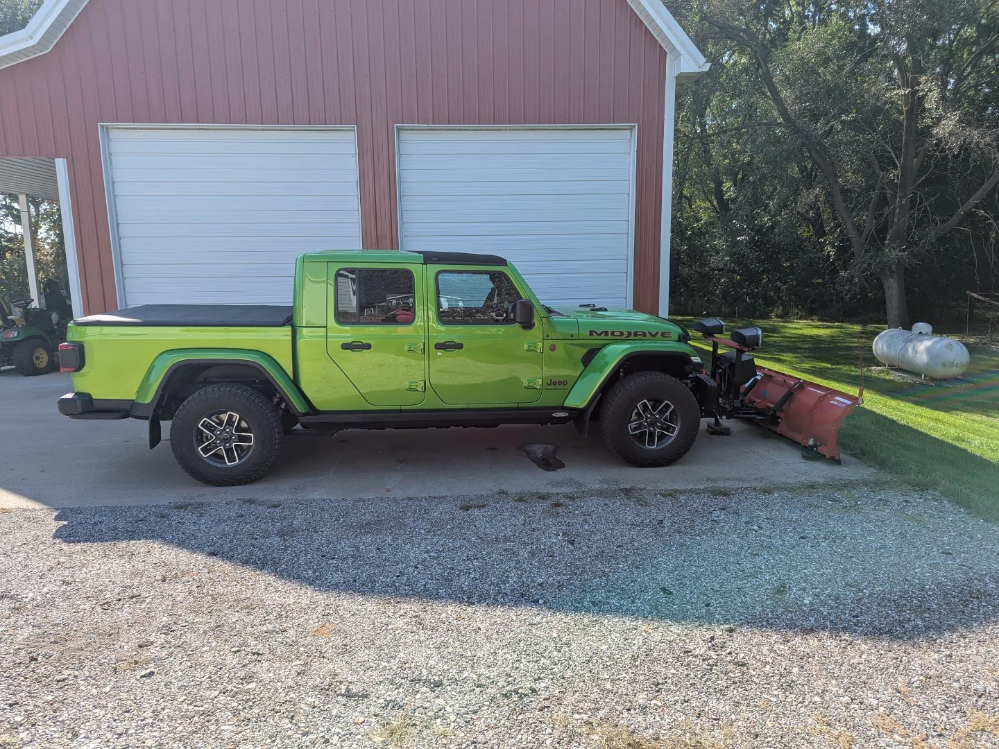 Jeep Gladiator Western Defender snow plow install on a Mojave X PXL_20251002_170515812