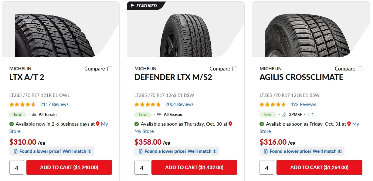 Jeep Gladiator Tire recommendations? Michelin 285 70 17