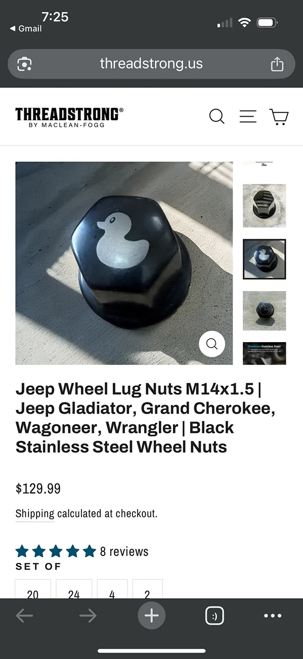 Jeep Gladiator Lug nut recommendations for new wheels IMG_8401