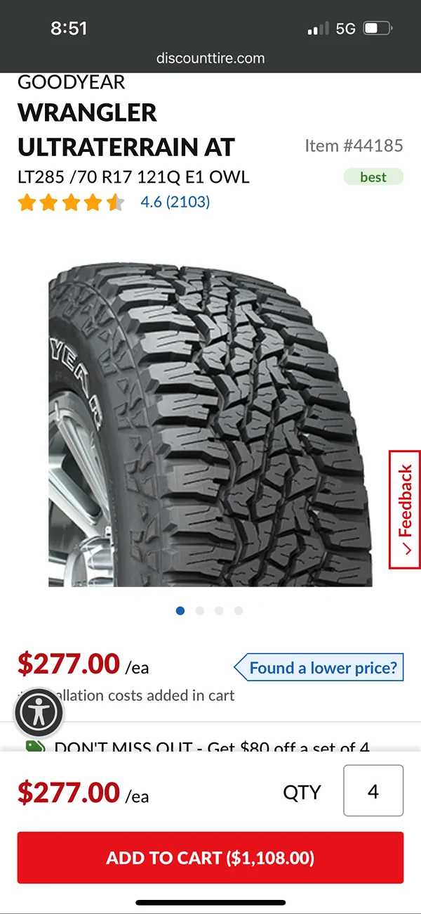 Jeep Gladiator Best A/T Tires IMG_3239