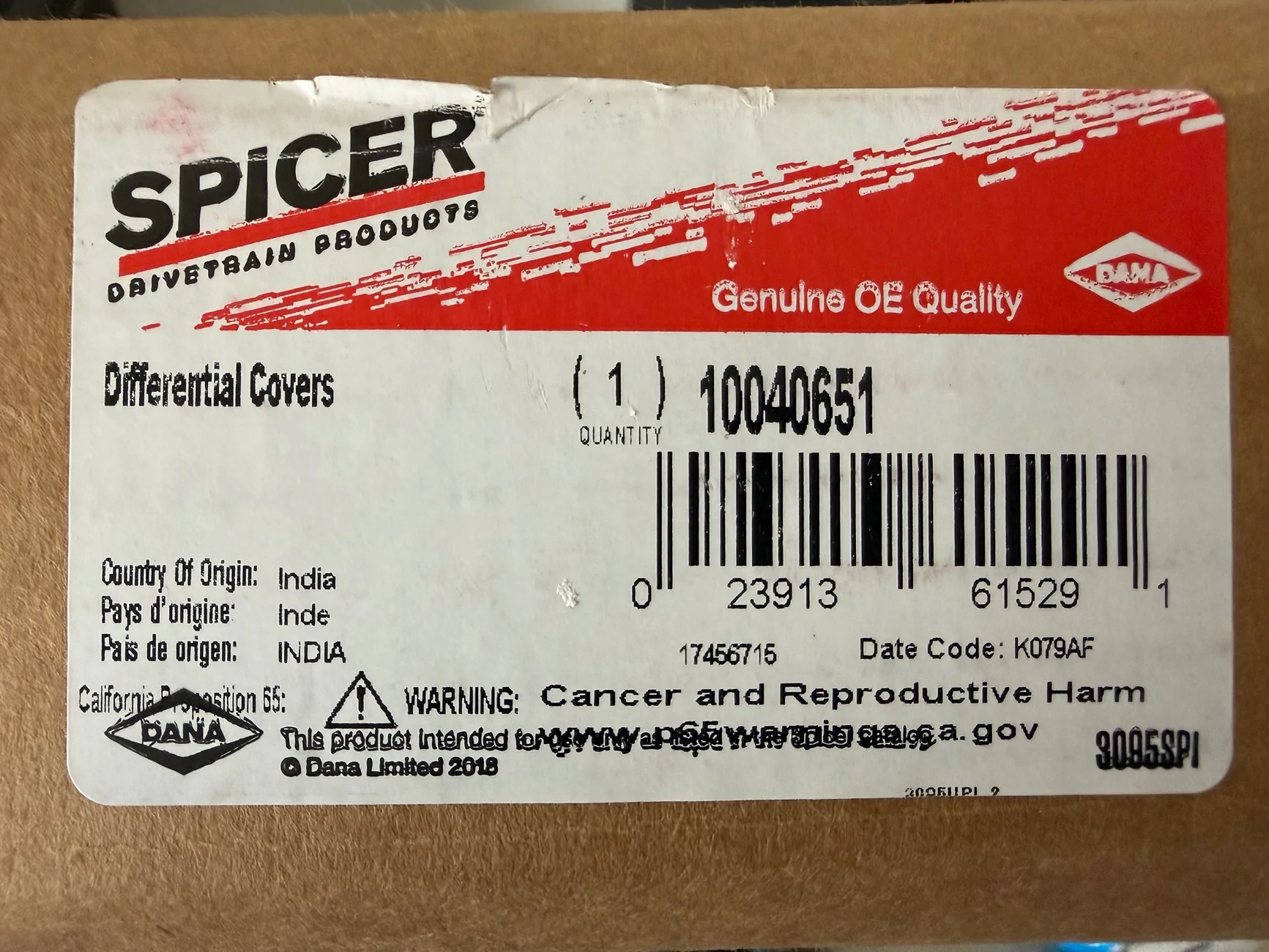 Jeep Gladiator Dana Spicer M220 Rear Nodular Iron Differential Cover IMG_1278