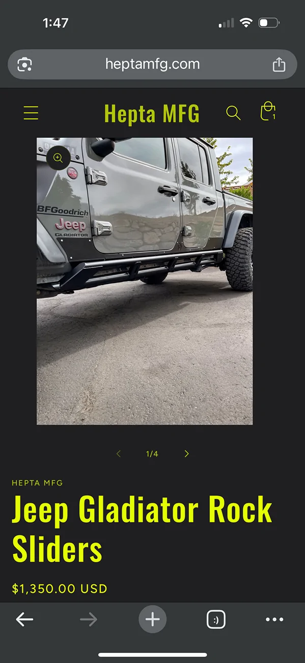 Jeep Gladiator Hepta Mfg weld on rock sliders? IMG_8725