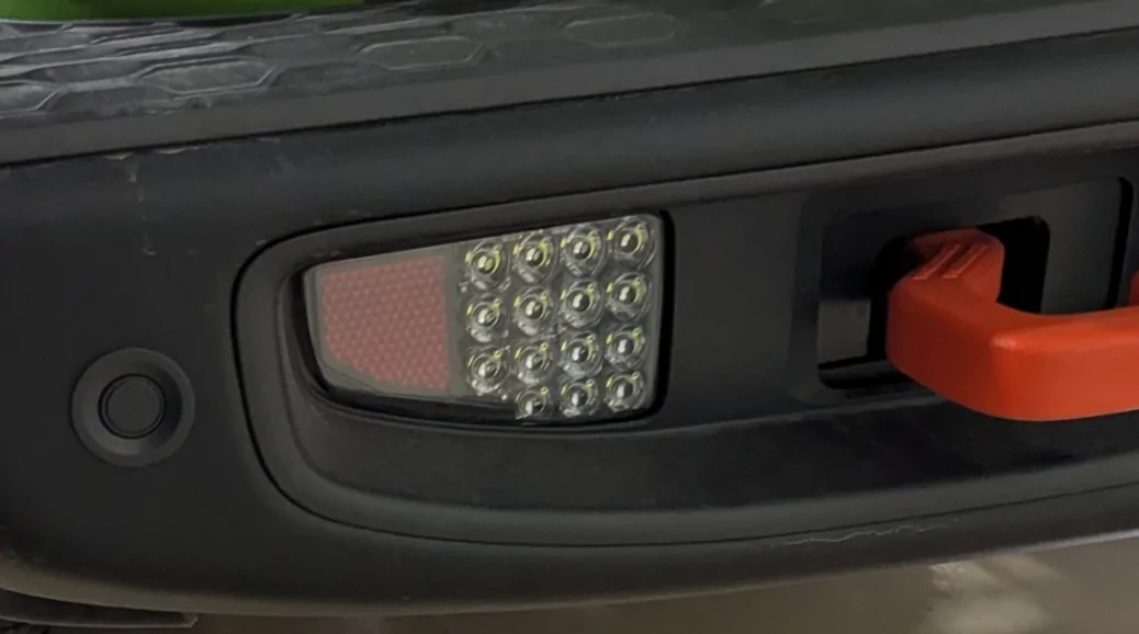 Jeep Gladiator NEW - Rear Bumper Inserts for Air Coupler / Baja Designs Rock Lights 1762911153538-om
