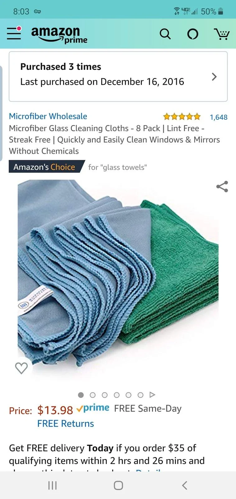 Jeep Gladiator Microfiber lint stuck on glass Screenshot_20191112-080303_Amazon Shopping