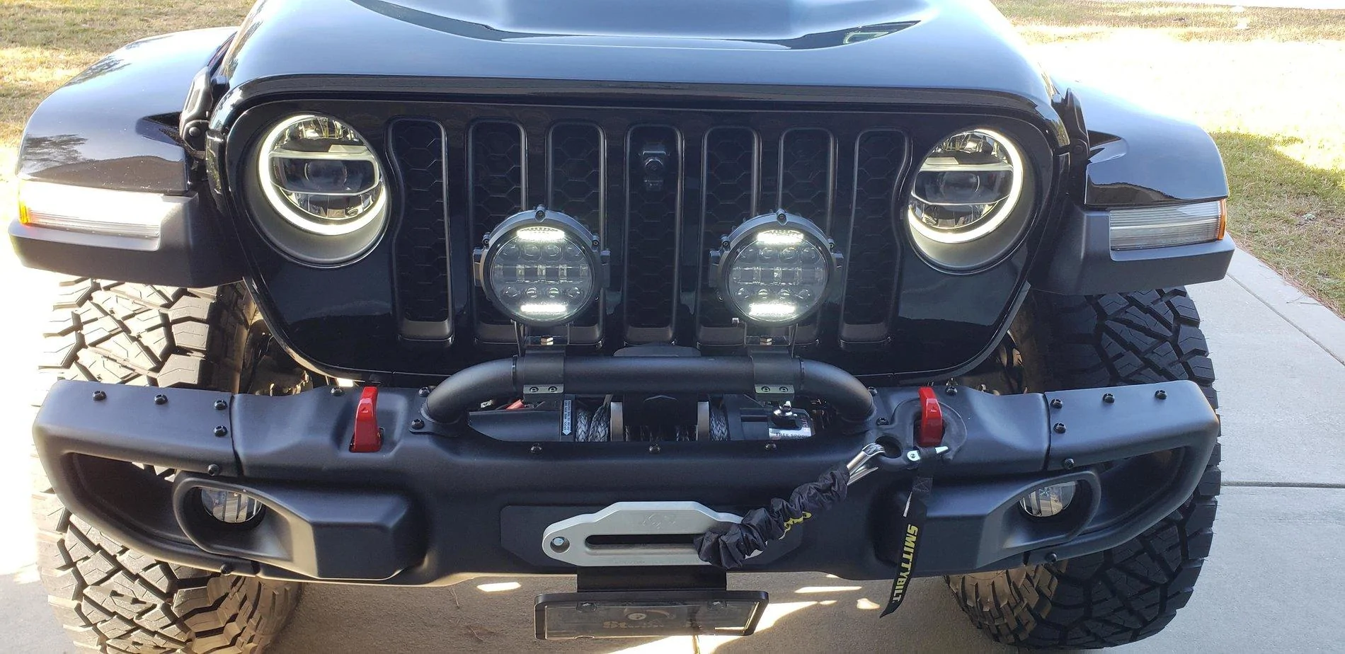 Jeep Gladiator Warn compared to Mopar Grill Guard 2