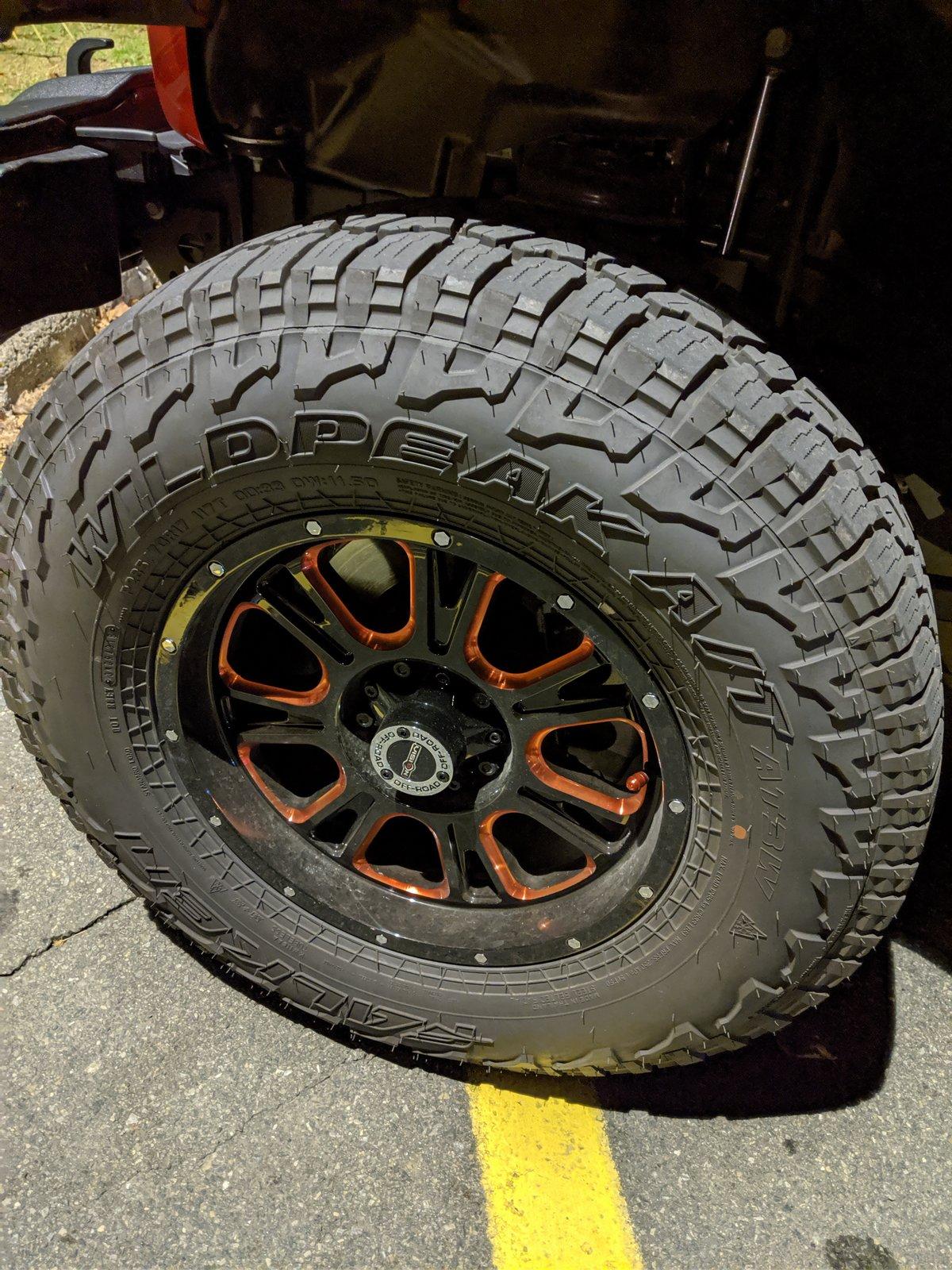 Jeep Gladiator 4 Falken Wildpeak A/T3W 285/70R17 33" $500. IMG_20191030_202358