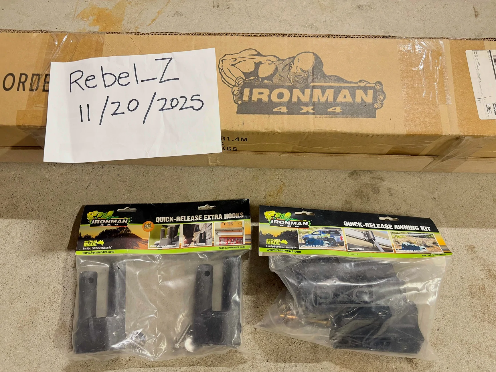 Jeep Gladiator PRICE REDUCED! Ironman 4x4 Awning (2020 model) NEW in Box! Comes with Quick Release Mounts & Extra Set of Hooks — $300 OBO IMG_4645