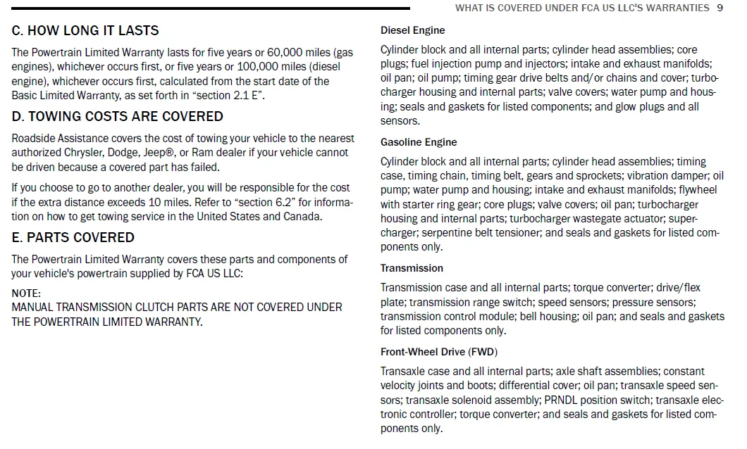 Jeep Gladiator Ecodiesel powertrain warranty 1764171114205-mf
