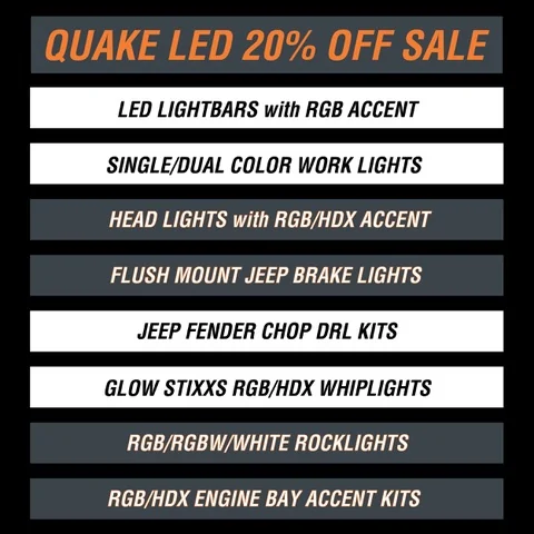 Jeep Gladiator Quake LED 20% Off Black Friday/ Cyber Monday Sale is Live Now! BF_25_Email_ads-16