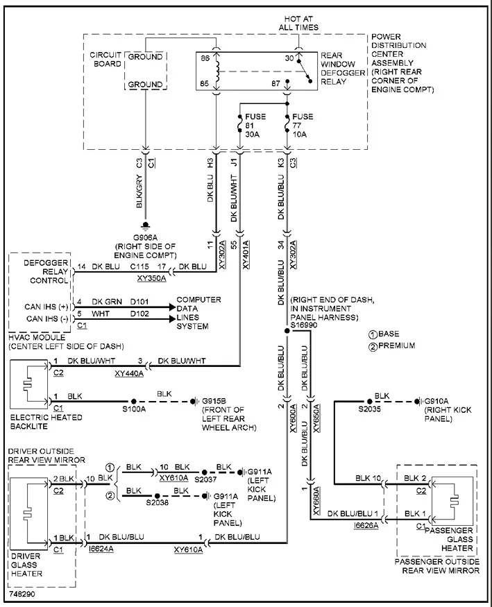 Jeep Gladiator Back window defroster stopped working defog