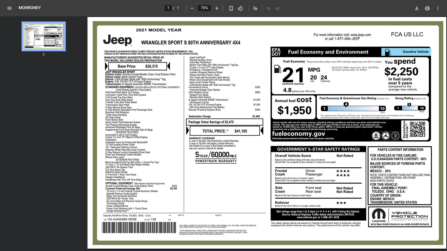 Jeep Gladiator new to the forum Screenshot 2025-12-01 6.29.03 PM