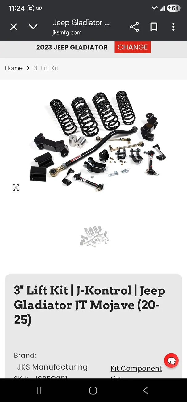 Jeep Gladiator Jks 3" lift kit Screenshot_20251201_232405_Chrom