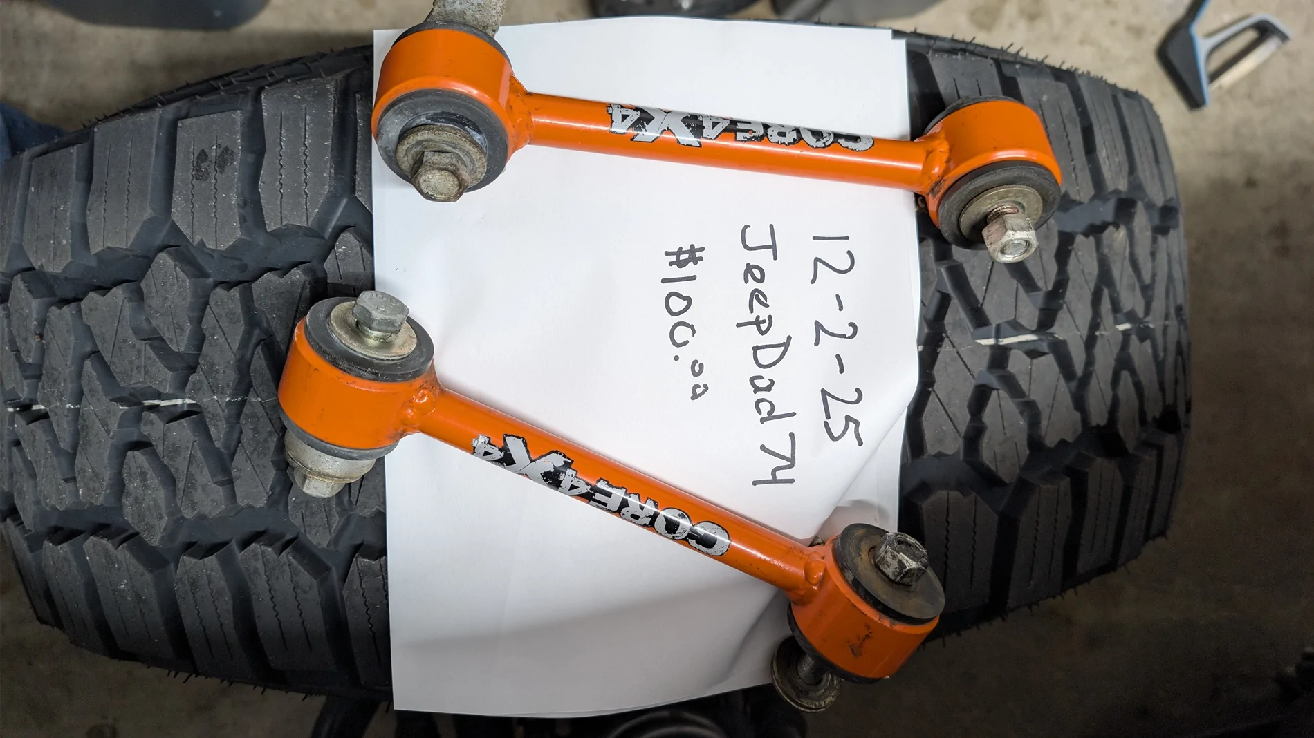 Jeep Gladiator Core 4x4 front sway bar links 1000008505