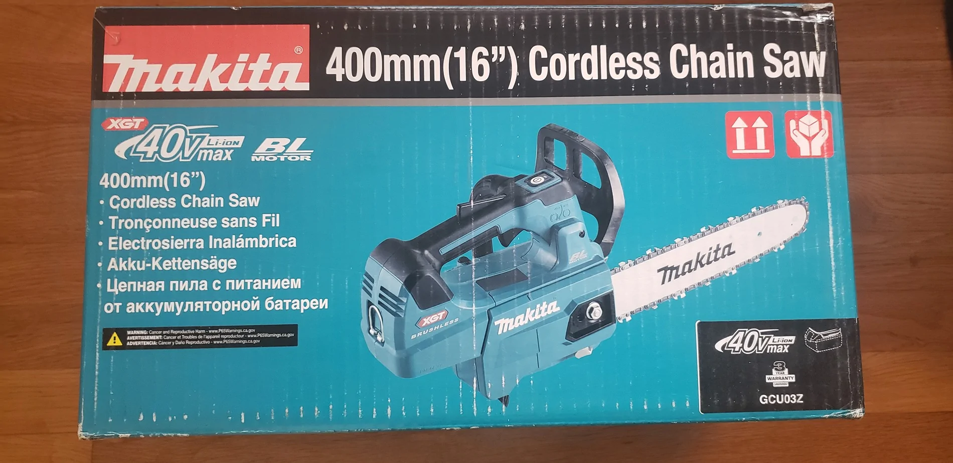 Jeep Gladiator New in box Makita Chainsaw Top Handle 16" 40V $200 20251202_134521