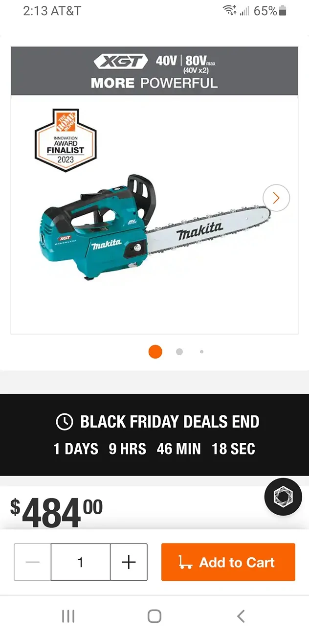 Jeep Gladiator New in box Makita Chainsaw Top Handle 16" 40V $200 Screenshot_20251202-141342_Chrom