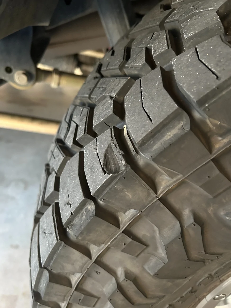Jeep Gladiator General Grabber X3 Tires Review tire chunk