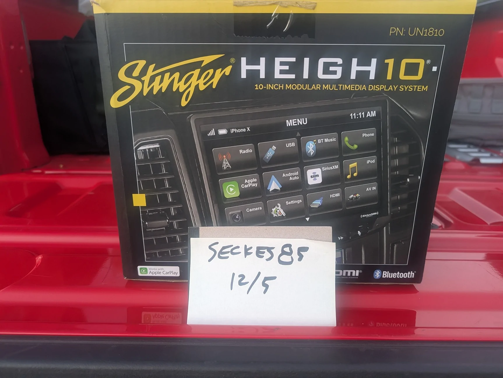 Jeep Gladiator Stinger heigh10 head unit and autoloc keyless entry system PXL_20251206_004556866