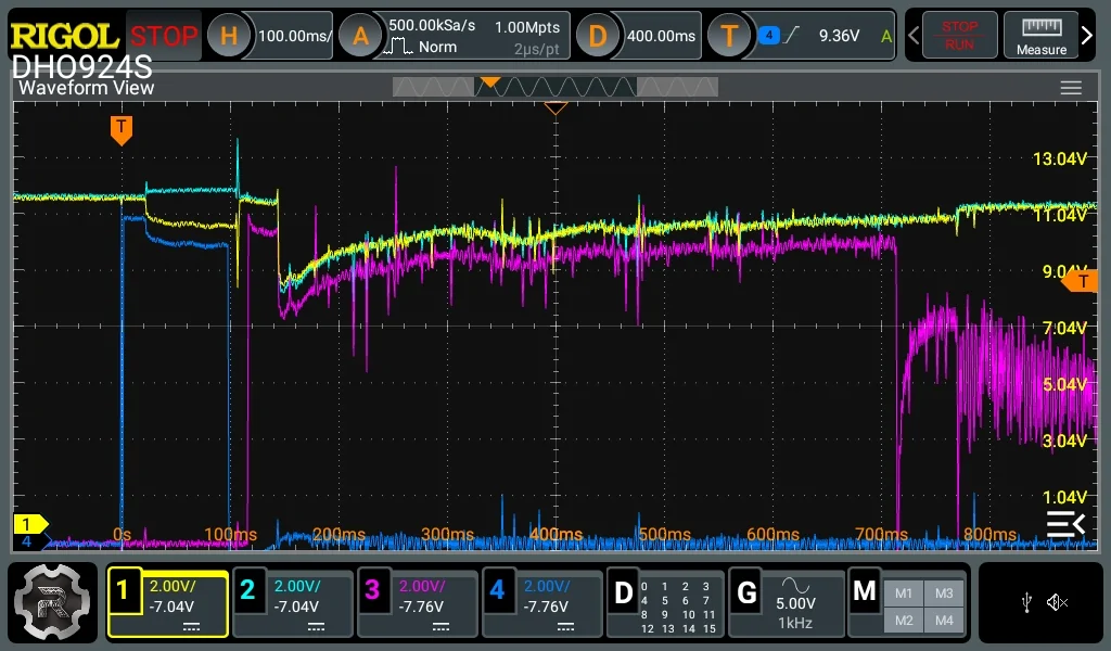 Jeep Gladiator Are the batteries really isolated during ESS stops? RigolDS0