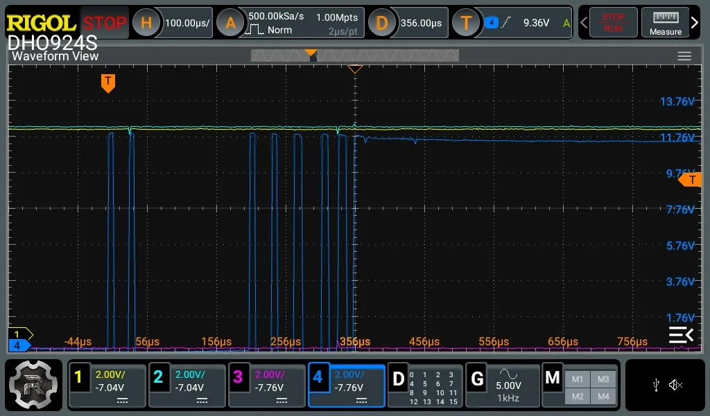 Jeep Gladiator Are the batteries really isolated during ESS stops? RigolDS3