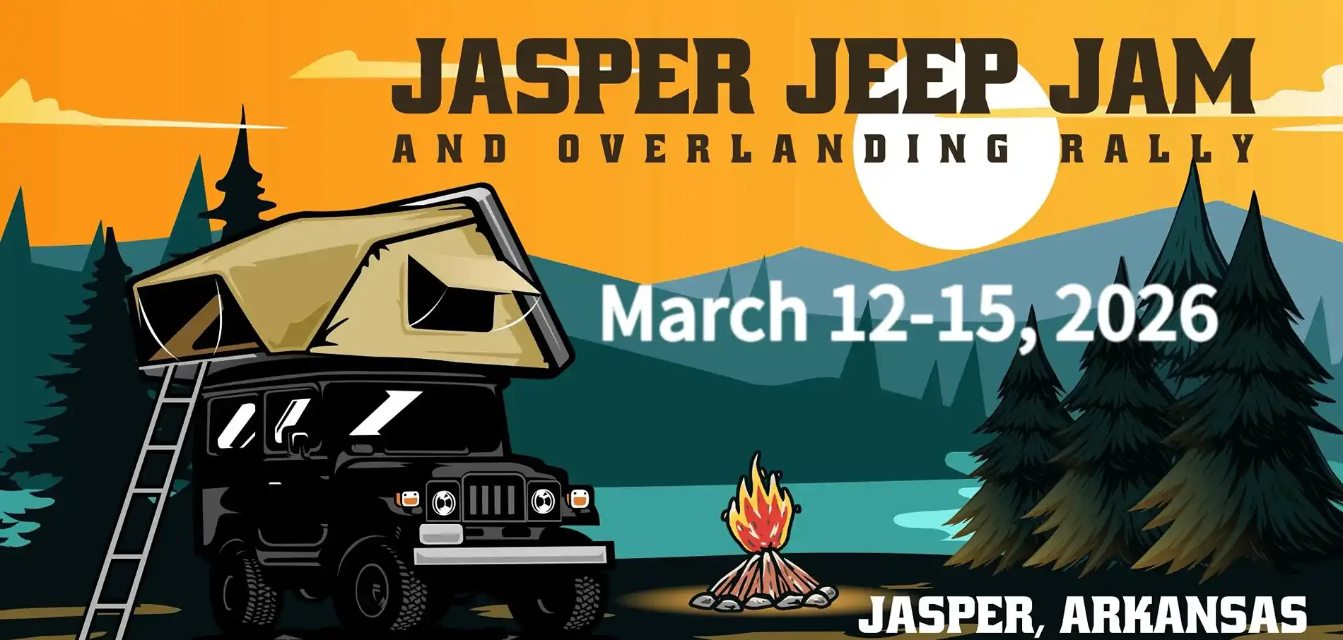 Jeep Gladiator Jasper Jeep Jam 2026, Jasper Arkansas. Come hang out! jasper