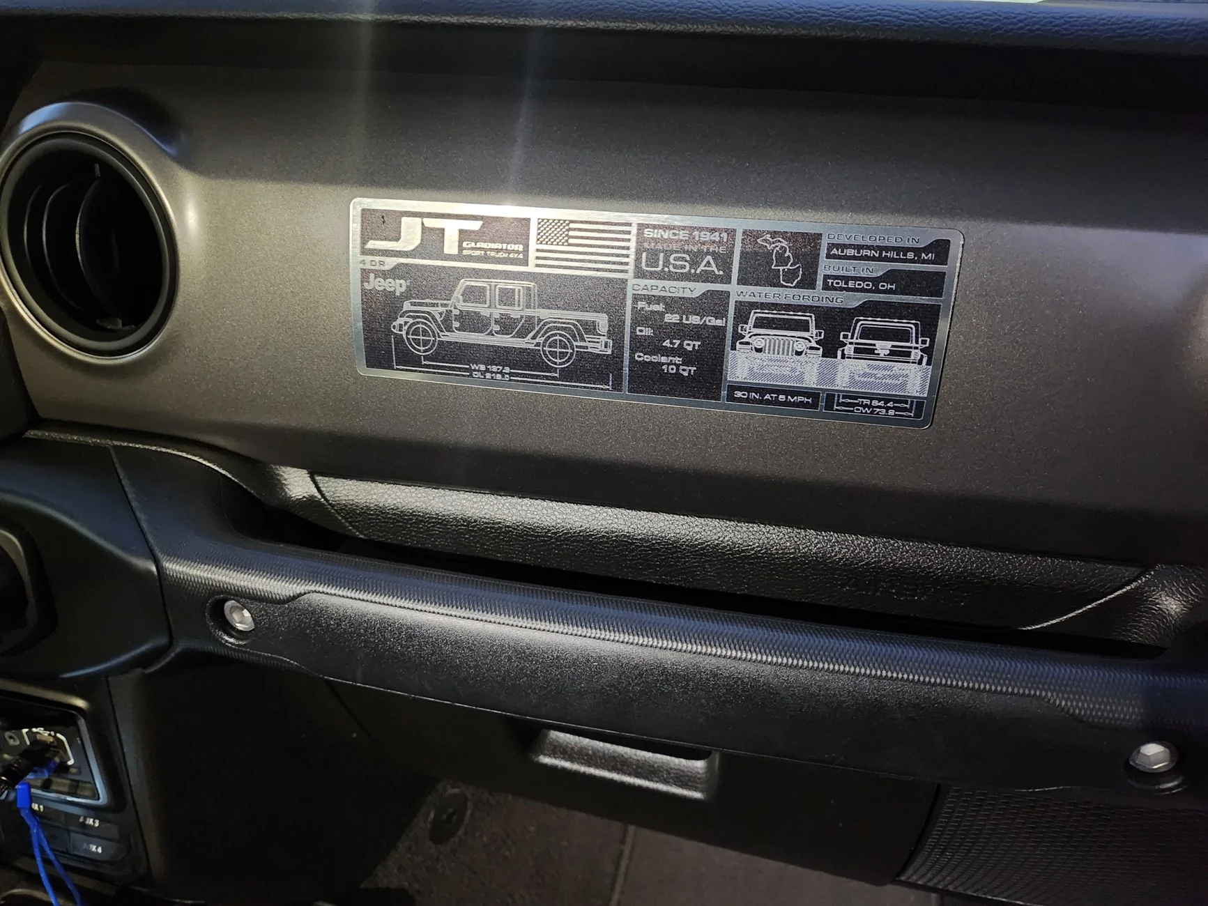 Jeep Gladiator What did you do TO your Gladiator today? [ADMIN WARNING: NO POLITICS, NO GUN TALK] Dash Plate 4