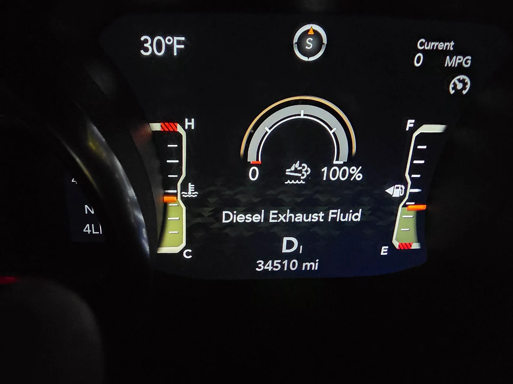 Jeep Gladiator Def shows 100%, after a month of driving.. 4943