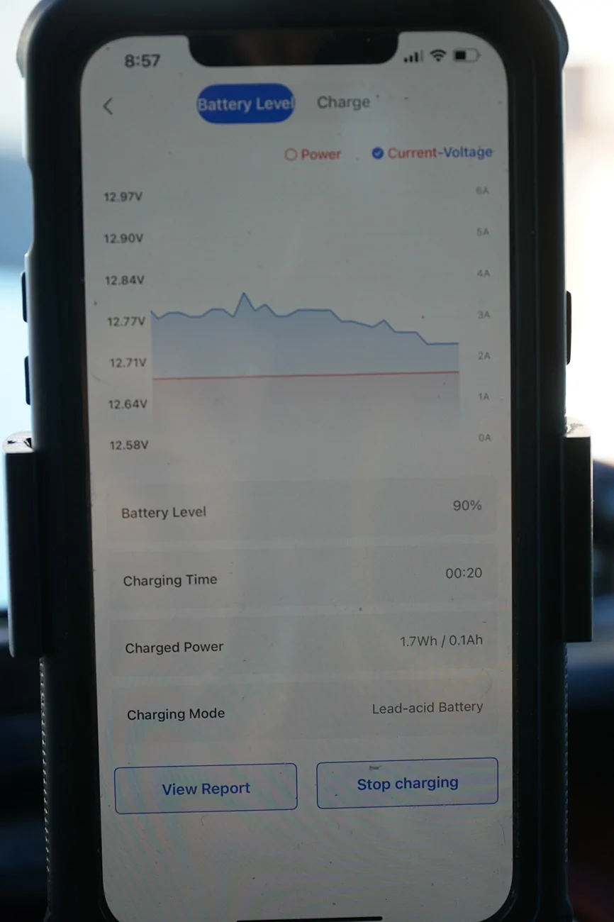 Jeep Gladiator Battery test and charge with TB6000 DSC09647