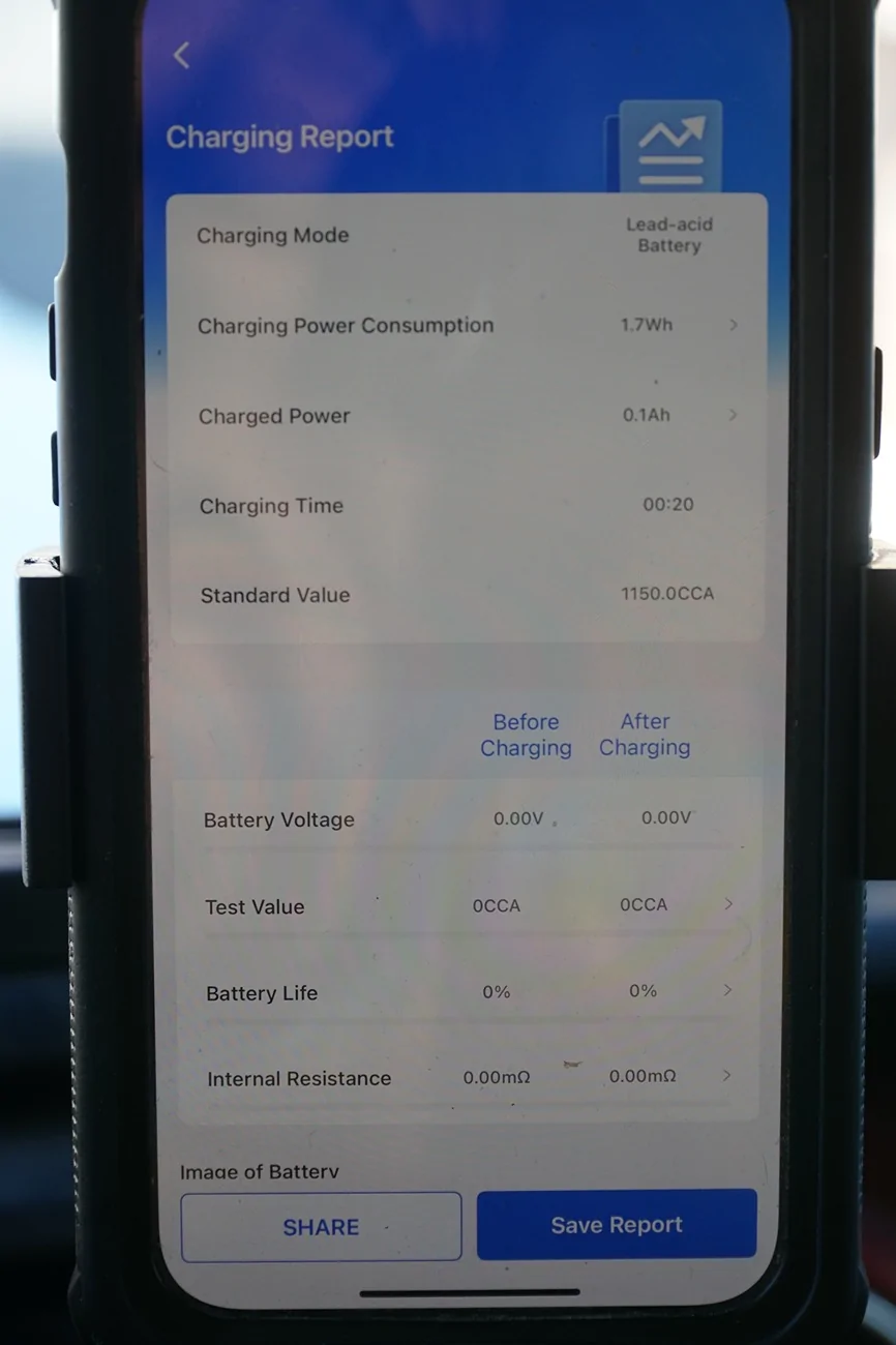 Jeep Gladiator Battery test and charge with TB6000 DSC09649