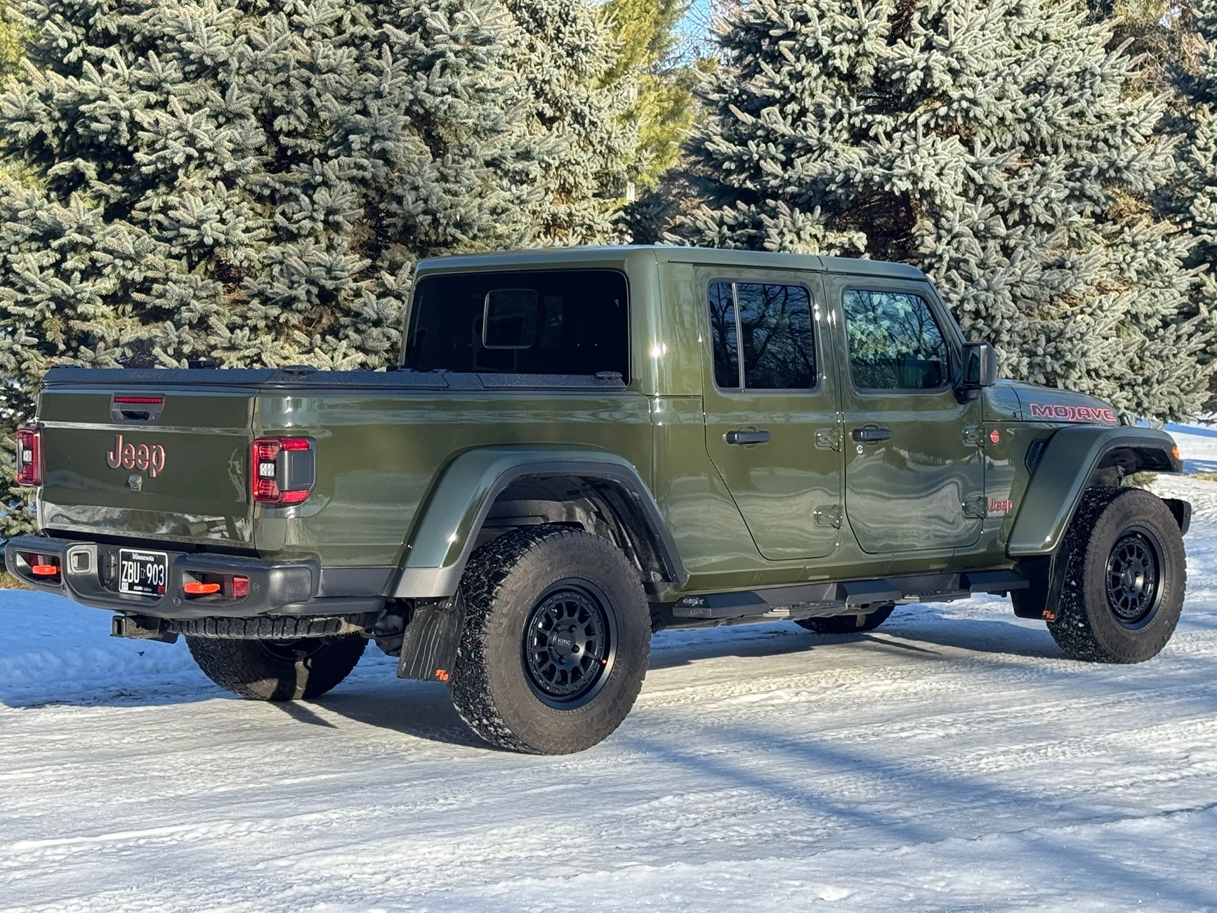 Jeep Gladiator KMC Canyon wheels on Sarge Green JT IMG_9572