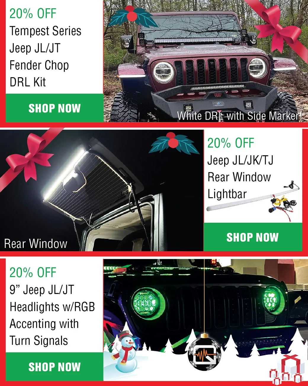 Jeep Gladiator Quake LED End-of-Year Holiday Ho Ho Holy Smokes We’re Slashing all the Prices Christmas/Hanukkah/Festivus Super Sale! 10_2025_Xmas_ads