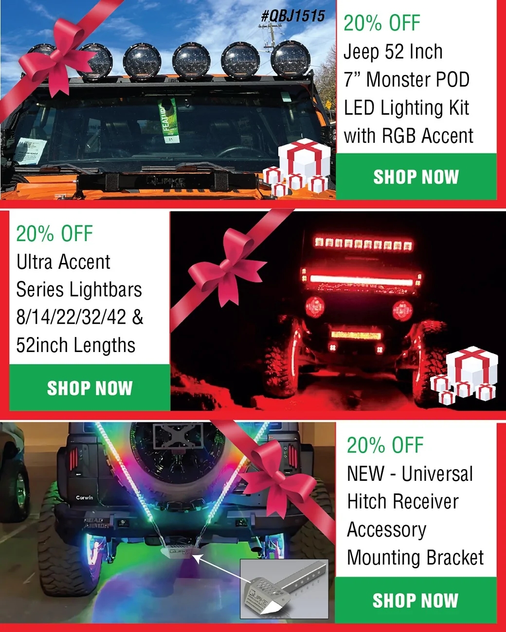 Jeep Gladiator Quake LED End-of-Year Holiday Ho Ho Holy Smokes We’re Slashing all the Prices Christmas/Hanukkah/Festivus Super Sale! 11_2025_Xmas_ads