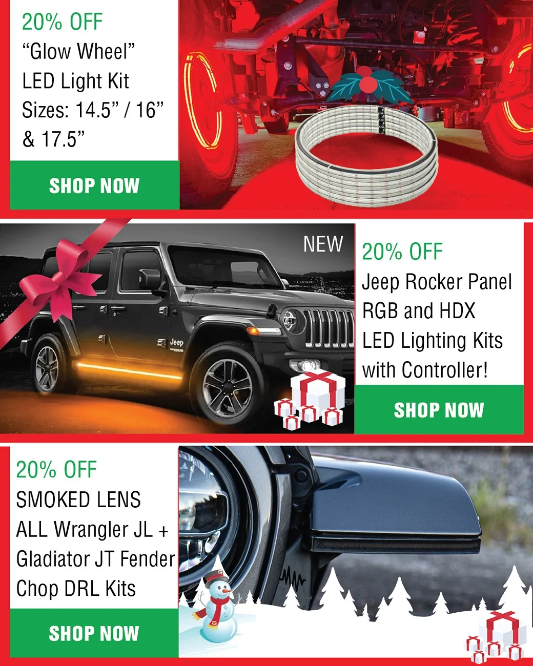 Jeep Gladiator Quake LED End-of-Year Holiday Ho Ho Holy Smokes We’re Slashing all the Prices Christmas/Hanukkah/Festivus Super Sale! 12_2025_Xmas_ads